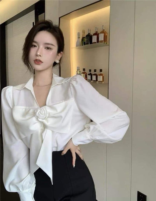 White Bow-tie Top