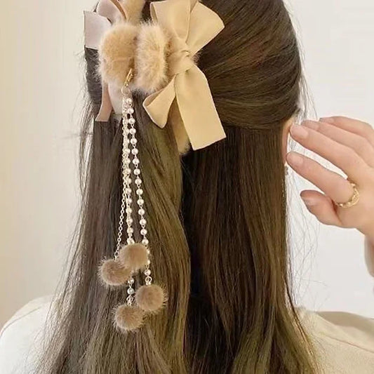 Snow Fur Claw Clip