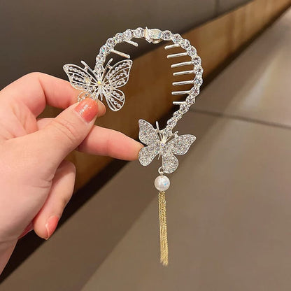 Gold Rhinestone Bun Clip