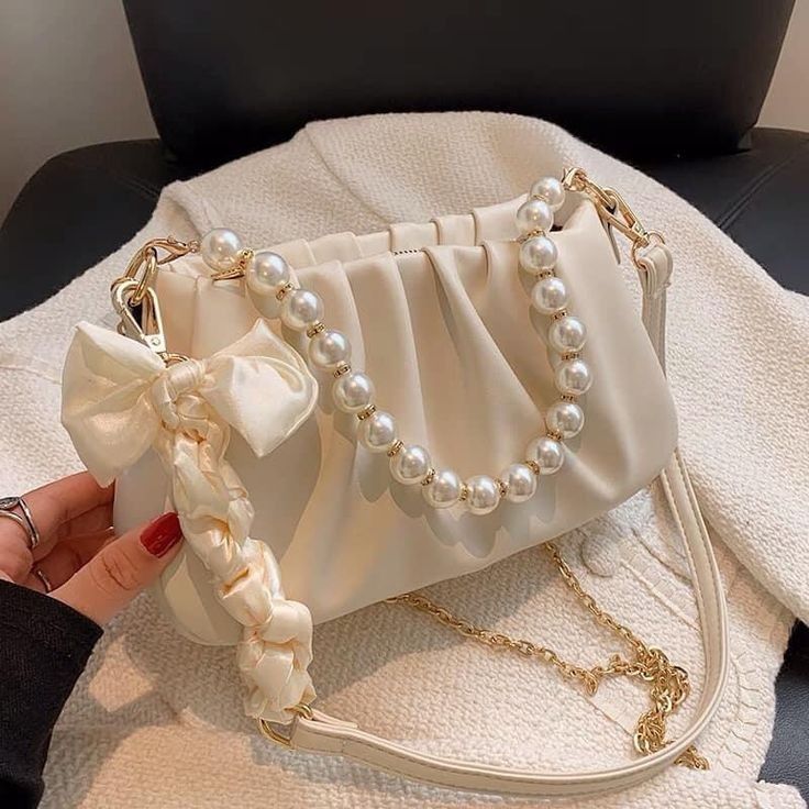 White Pearly Sling Bag