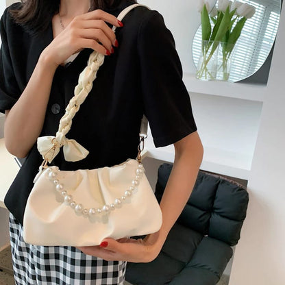 White Pearly Sling Bag