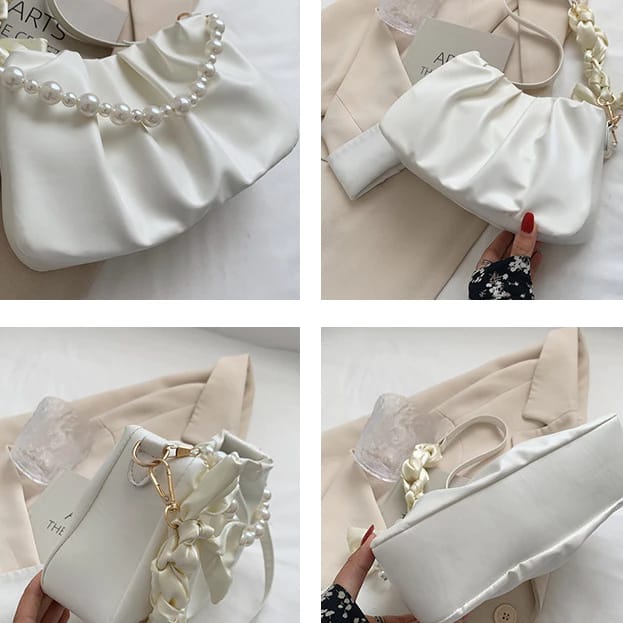 White Pearly Sling Bag