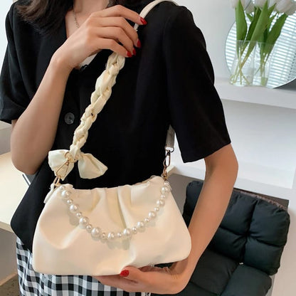 White Pearly Sling Bag