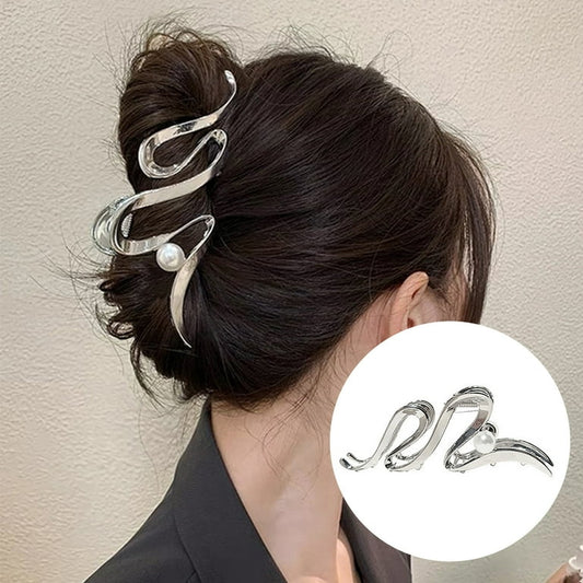 Faux Pearl Claw Clip