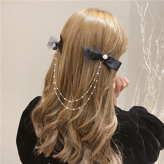 Bow-tie Double Hair Clip