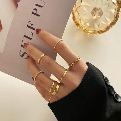 gold plated 8 set rings