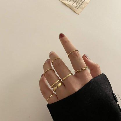 gold plated 8 set rings
