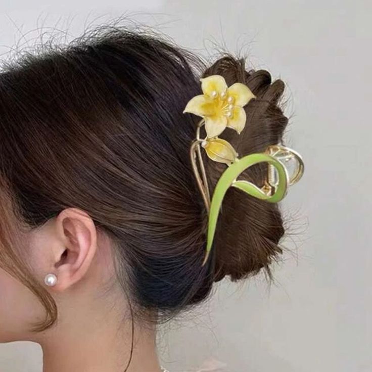 Metal Flower Claw Clip