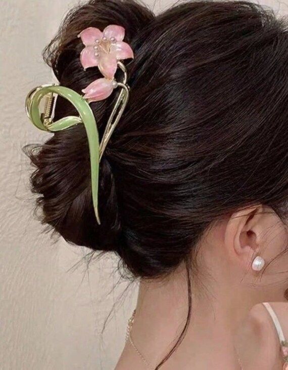 Metal Flower Claw Clip
