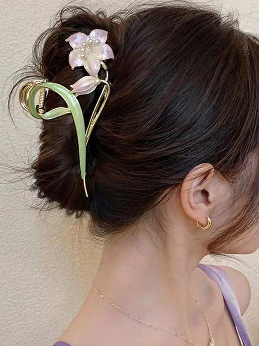 Metal Flower Claw Clip