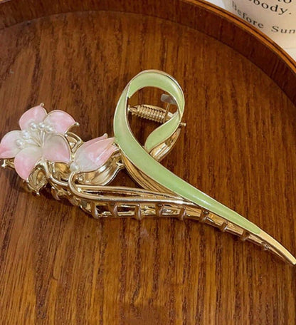 Metal Flower Claw Clip