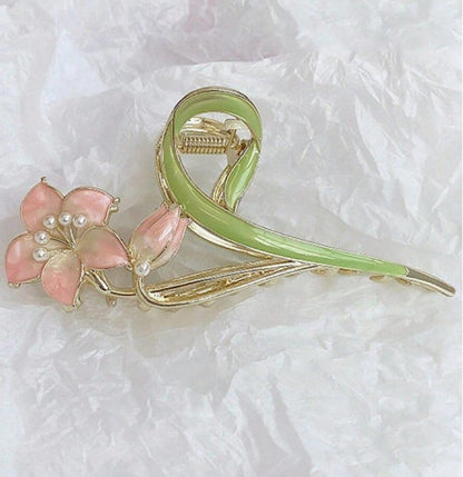 Metal Flower Claw Clip