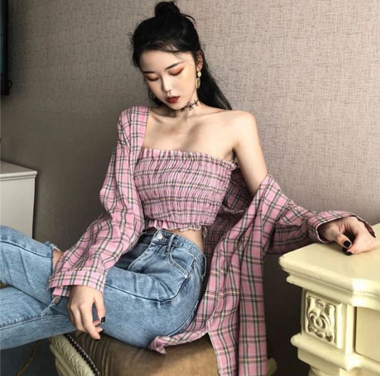 Vougue Ease Women Checked Shirt