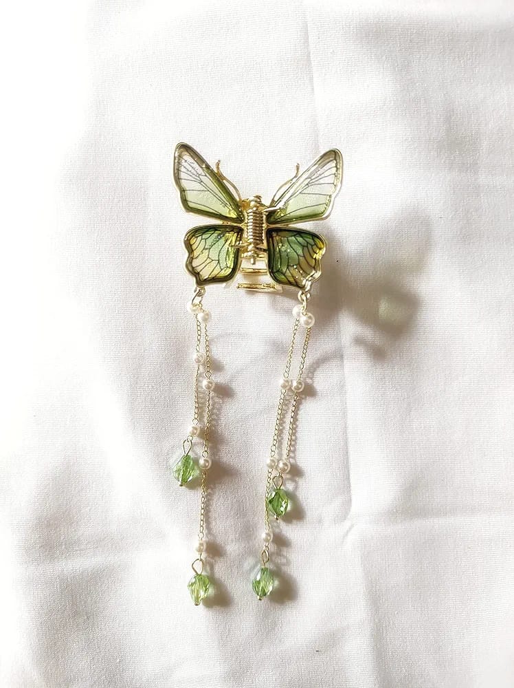 Krelin Butterfly Embellished Tassel Claw Clip