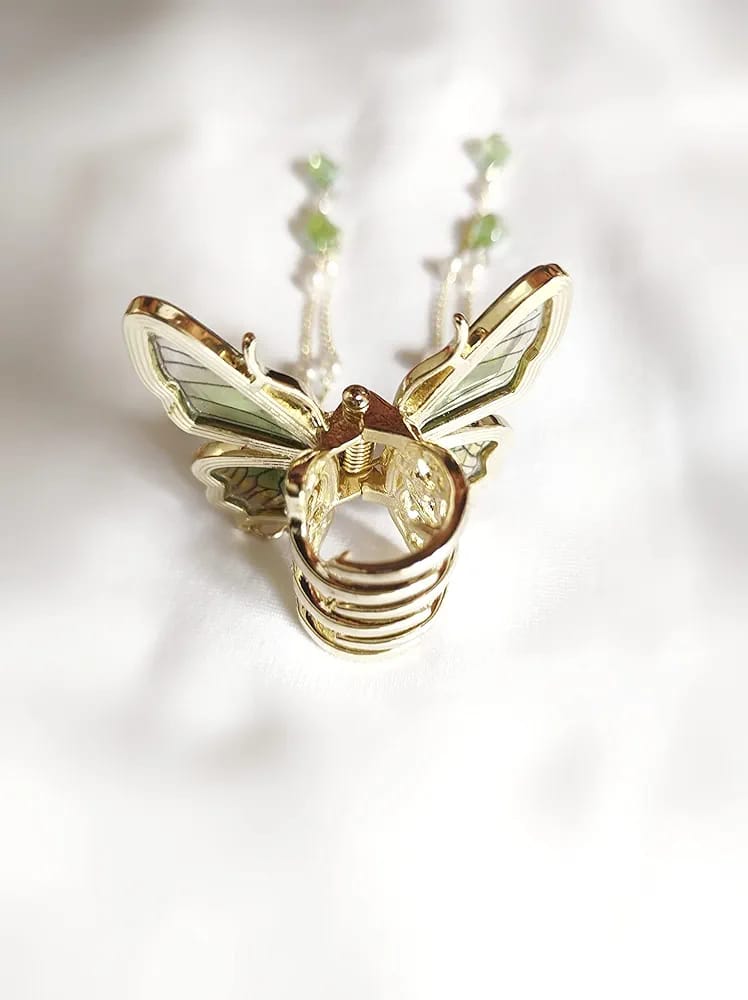 Krelin Butterfly Embellished Tassel Claw Clip