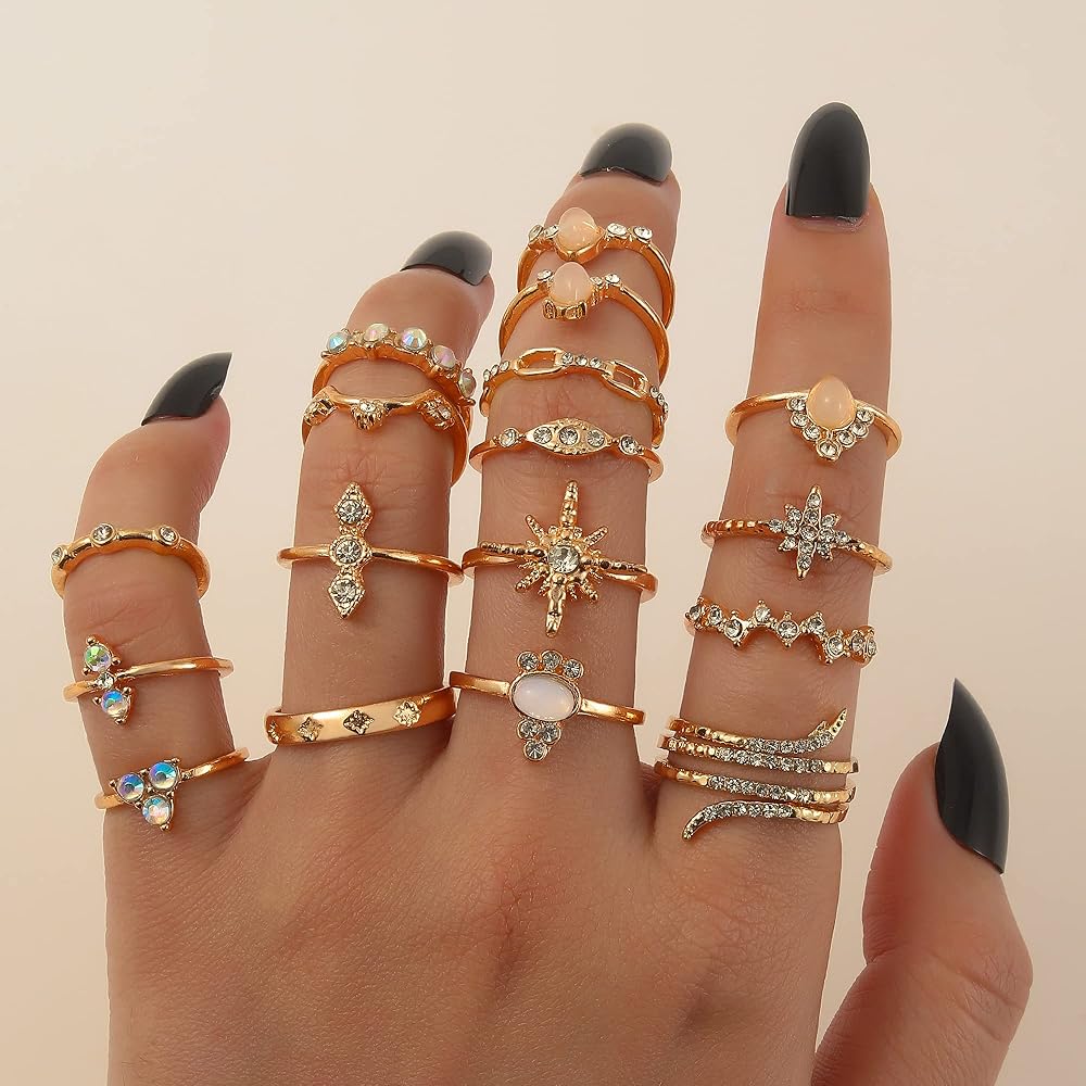 Stackable Boho Ring Set